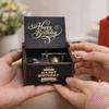 UV Painting Birthday Music Box Retro Laser Engraving Wooden Music Box Mechanical Spring Spring Music Box Holiday Gifts