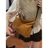 Vintage Large Capacity Commuter Tote Bags  Autumn Winter New Women Shoulder Bags High-end Suede Lady Handbags