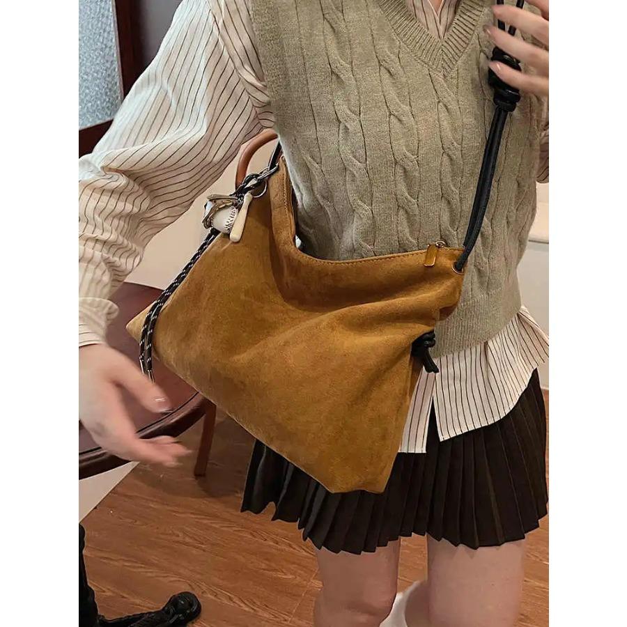 Vintage Large Capacity Commuter Tote Bags  Autumn Winter New Women Shoulder Bags High-end Suede Lady Handbags