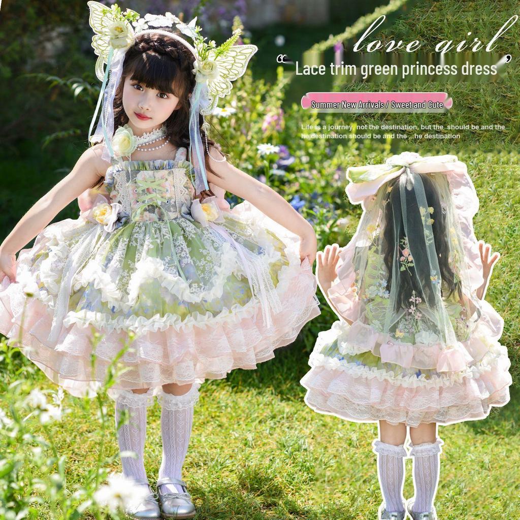 Girls' Wizard of Oz Lolita Princess Dress - 26 New Summer Styles, Puffy Forest Gown for Birthdays