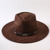 Popular European and American Style Suede Big-brimmed Top Hat, Men's and Women's Classic Fashion Western Cowboy Hat