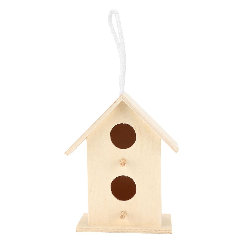 Innovative Wooden Birdhouse Natural and Safe DIY Wooden Small Birdhouse DecorationDouble Layer Two