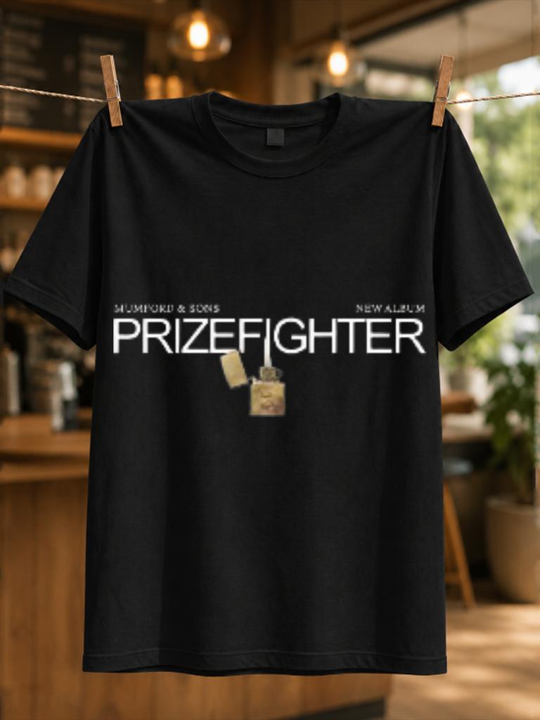 Mumford Prizefighter Icône de briquet miniature Sous le titre Sk Et Nouveau titre d'album Style folk minimaliste Unisexe Tous les T-shirts
