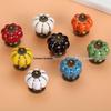 Colorful Ceramic Pumpkin Cartoon Knob for Children's Cabinet or Drawer Handles.
