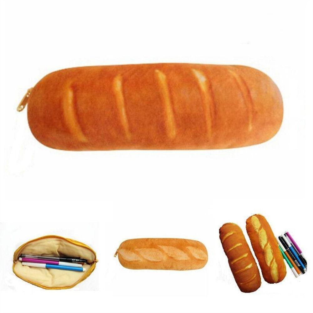 Simulate Bread Plush Bread Pencil Bag Storage Bag Pencil Pouch Bread Pencil Case  School Supplies