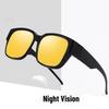 Pochromic Night Vision Glasses Goggles Shaeds for Men Women Night Driving Fit Over Glasses UV Protection Sunglasses