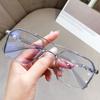 Double Beam Glasses Retro Flat Light Glasses Frame Internet Celebrities With The Same Degree Anti-Blue Myopia Glasses Glasses Frame