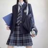 Authentic JK Style Women's School Uniform Set: Plaid Skirt & Jacket