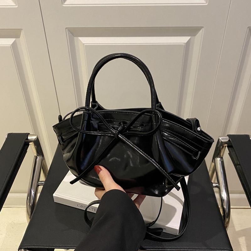 Yogodlns Women's Candy Color Bow Decor Summer Casual Crossbody Bag with Adjustable Strap ,Versatile PU Leather Small Shoulder Bag for Daily Use