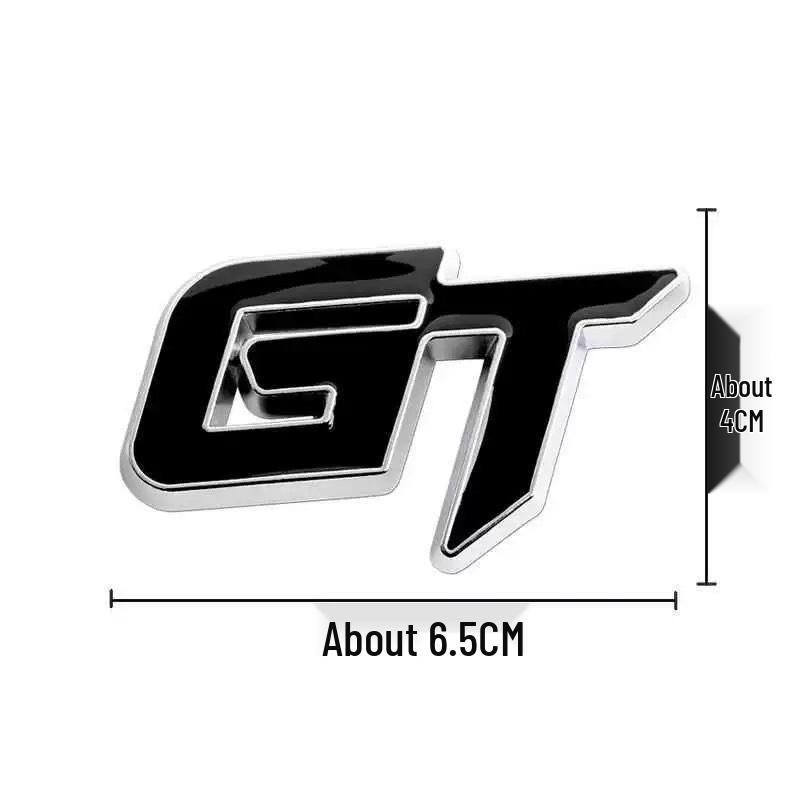 3D Metal GT Car Emblem and Creative Side Sticker Set