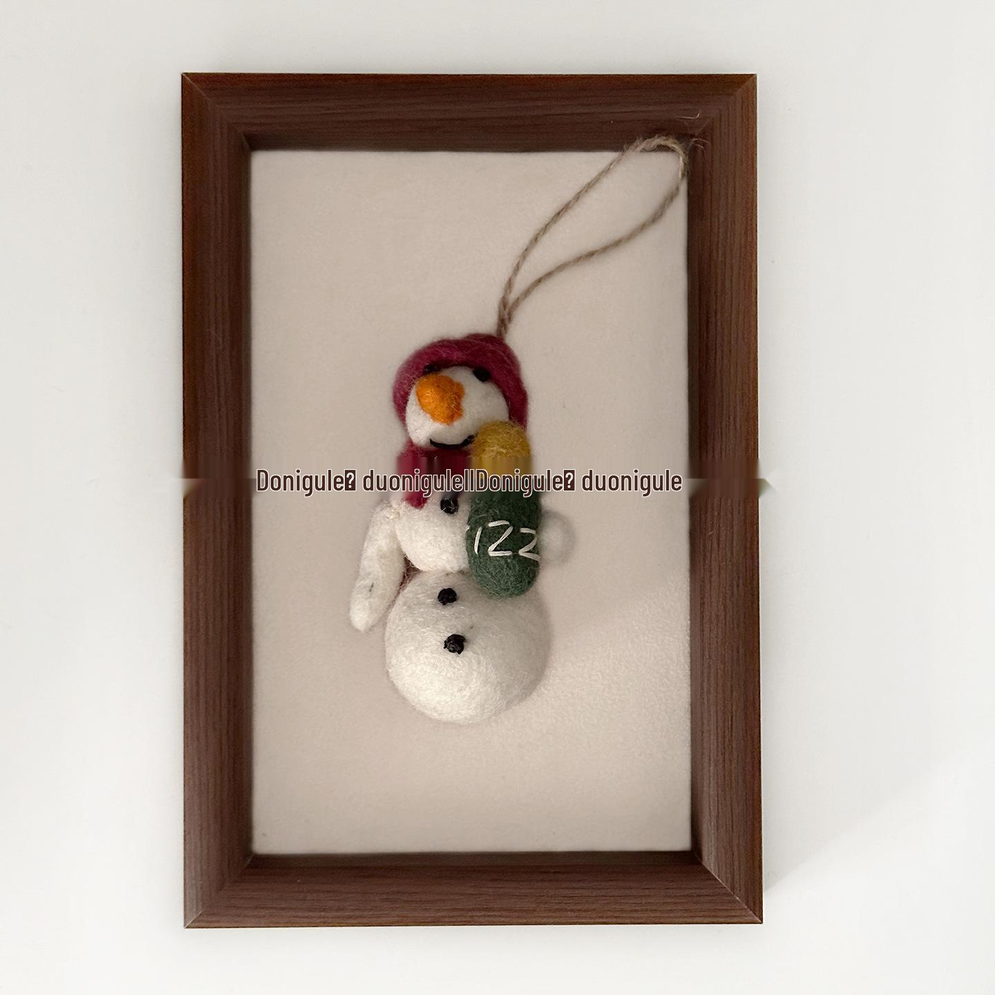 Doni Gule Ручной работы Валяная шерсть Снеговик Подвеска Украшение и Брелок Approx. 10cm