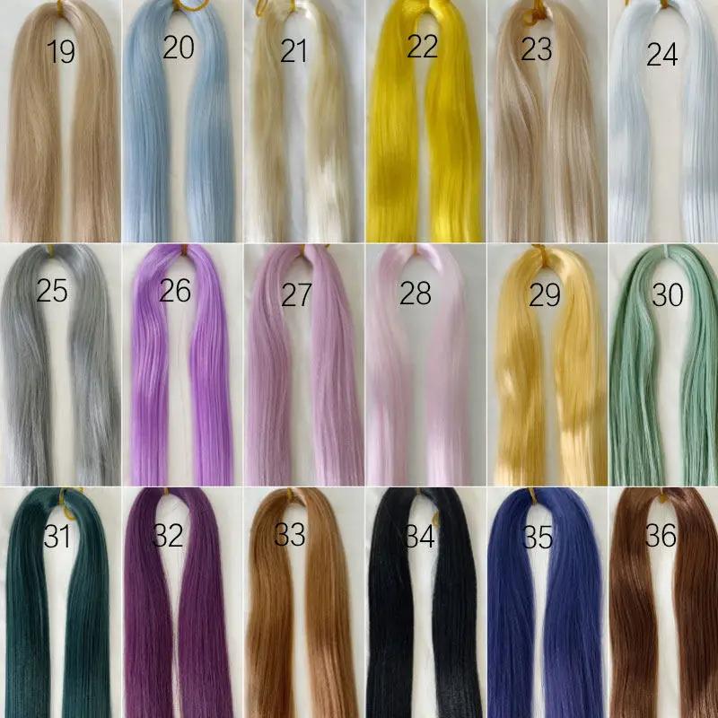 80cm/40g Colorful Series Japan Milk-Silk Doll Hair Wig DIY Repair Decor Toy Sewing Doll Wig Hair Hairline