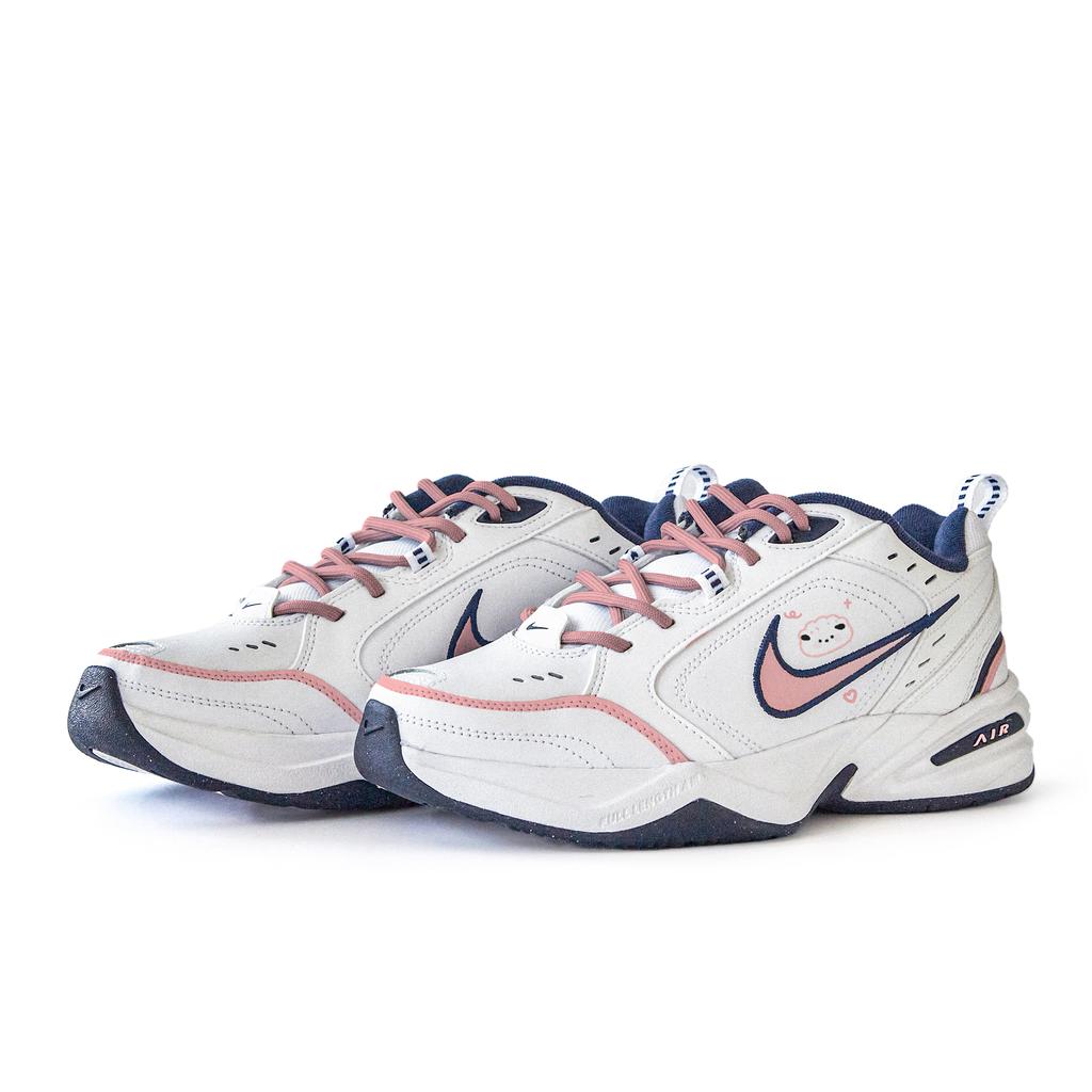 Nike Air Monarch 4 Sunset Drunk Slip Resistant Abrasion Resistant Low top Chunky Sneakers Unisex White Pink 415445-102(Team354-)