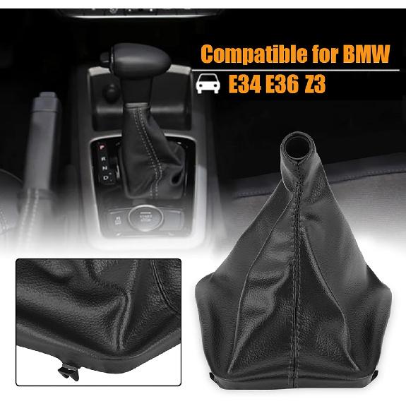 Keenso Car Gear Shift Knob Boot, Manual/Auto Gear Shifter Gaiter Dust Boot Cover Replacement for E34 E36 Z3 Popular