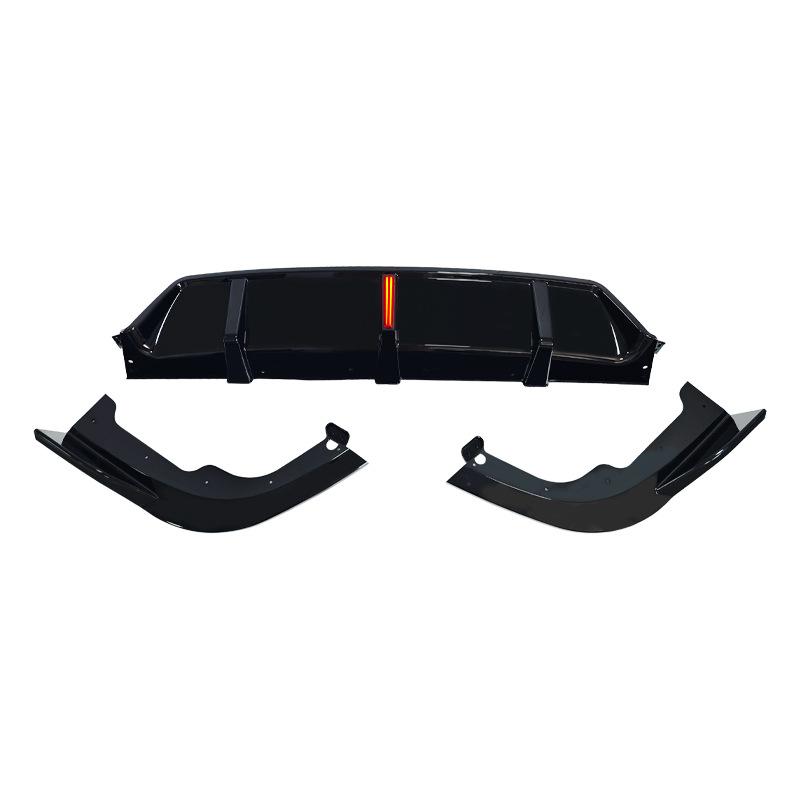 

For BMW X5 G05 2020-2025 3-Piece Rear Lip Spoiler with LED Light Center Replacement Clip Black Edition Exterior Styling Body Kit