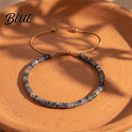 Daily Wear Bracelet Women Adjustable Length Natural Stone Beads Stackable