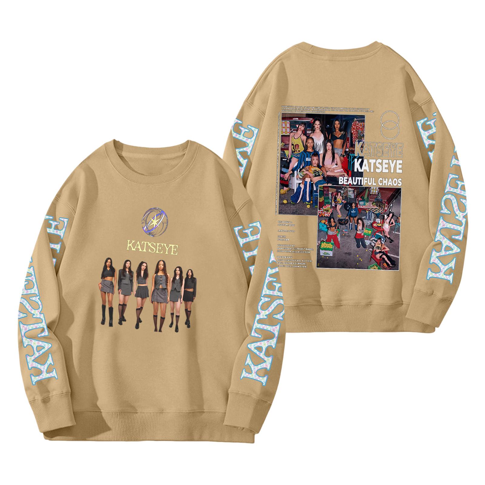 

Женский модный пуловер с длинным рукавом, принтом и круглым вырезом, свободного кроя XXXL хаки