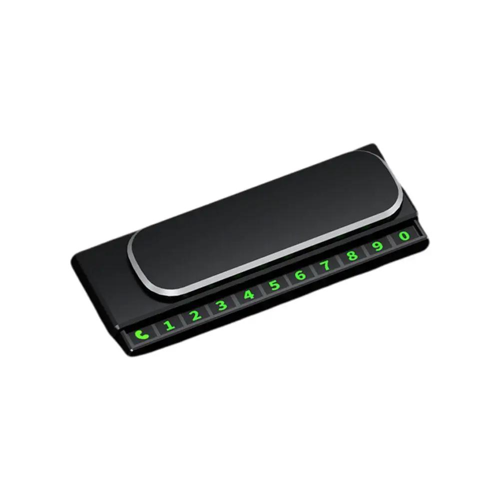 

Mini Portable Phone Number Plate; Car Number Plate For Temporary Use; Multifunctional Parking Card; Car Accessory M4O1 чорний