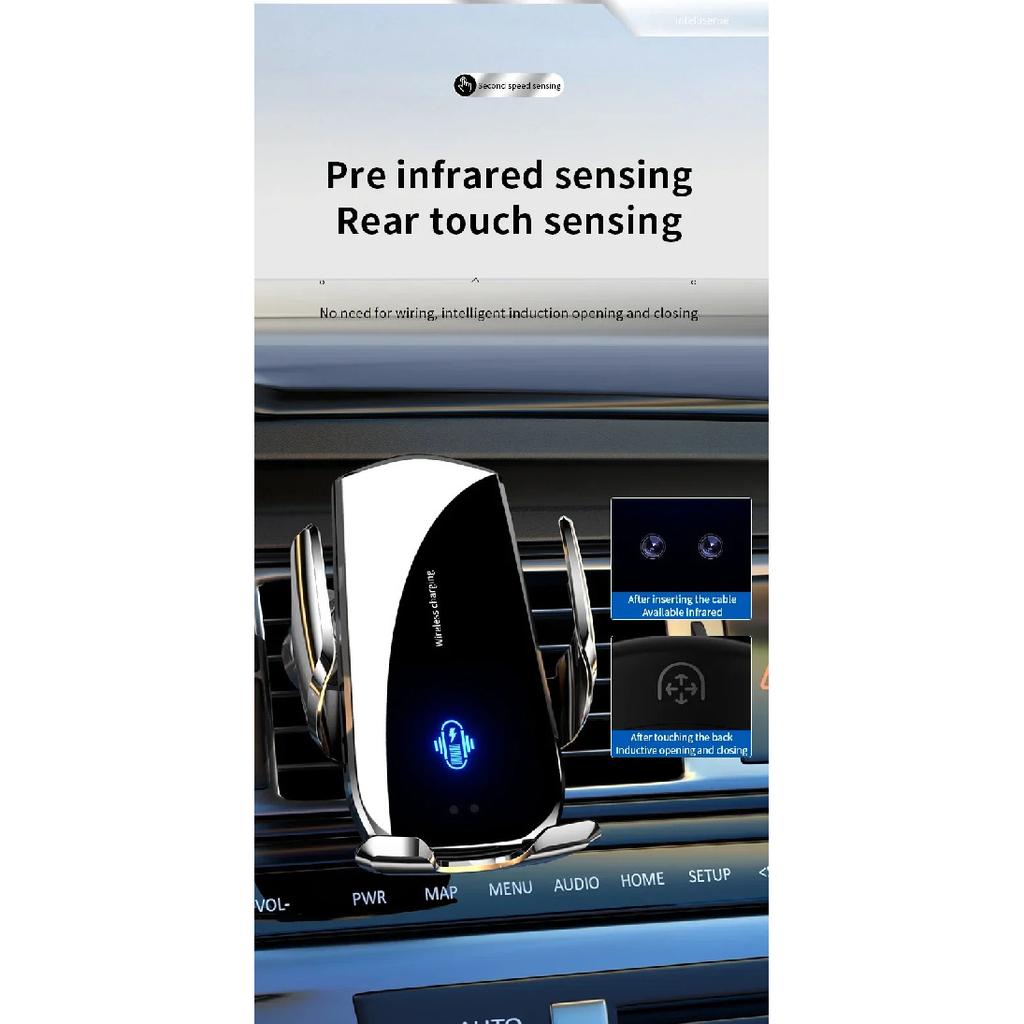 Car Wireless Charger Automatic Car Phone Holder Infrared Induction for iPhone 14 13 12 Xiaomi Samsung 15W Fast Charging Station