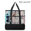 Insulated Beach Bag for Travel, Double Layer Wet Dry Separation, Portable Cooler Lunch Tote, Waterproof Picnic Bag with Large Capacity