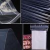 Clear Bag 100Pcs Storage Thick Resuable PE Plastic for Daily Use Poly