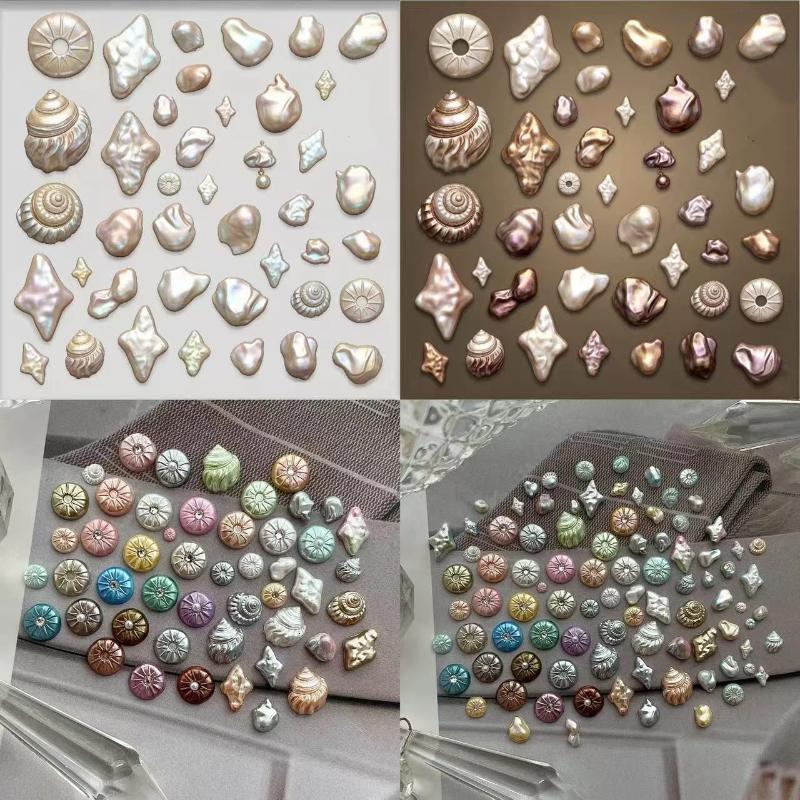3D Nail Art Decoration Mold Butterfly Pearl Shell Patterns Heat Resistant Silicone Mould for DIY Nail Art Craft Manicure