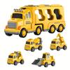 Engineering Vehicle Toys Suitable for Children Over 2 Years Old, 5in1 Engineering Transport Vehicle Toy Set,Friction Power Vehicle,Festival Toy Gifts
