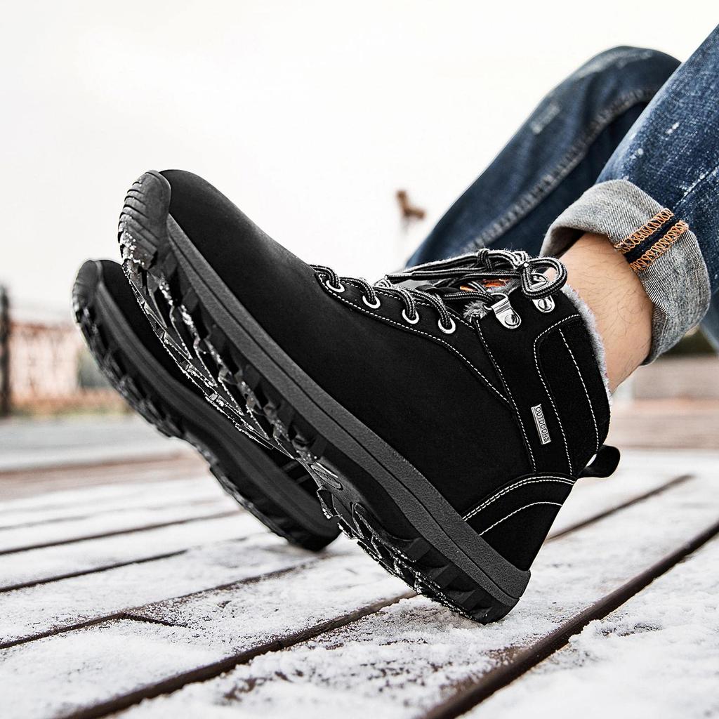 [Mishansha] High cut, brushed lining, cold protection, waterproof, anti-slip snow boots, unisex, fishing, mountain climbing, camping, winter shoes,