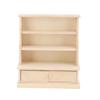 Dollhouse Bookshelf 1:12 Wooden Miniature Decoration Rugged Dollhouse Bookcase for Kids Bedroom Playroom