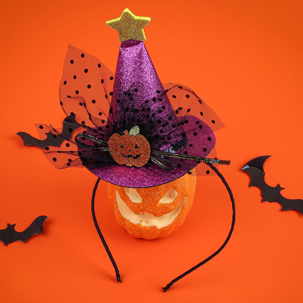 Fashion Halloween Headbands for Girls Star Hat Headband Holiday Party Hairbands Children Kids Halloween Hair Accessories