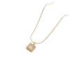 Titanium Steel Cat Eye Stone Vintage Pendant Collarbone Necklace Women's High-End Necklace Jewelry Long-Lasting