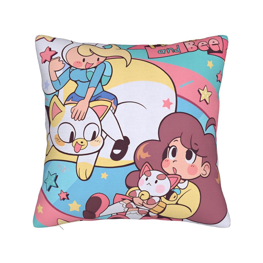 Pillow Cover B-Bee And P-Puppycat Morden Pillow Case For Sofa Bedroom Home Decor Pillowcases