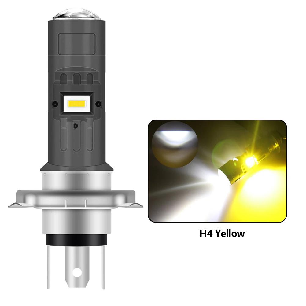 6000Lumen P15D H4 Motorcycle LED Spot Light Aluminum Alloy Lens Headlight Scooter Motorbike Bulb Dual Color DRL Hi/Lo Beam Light