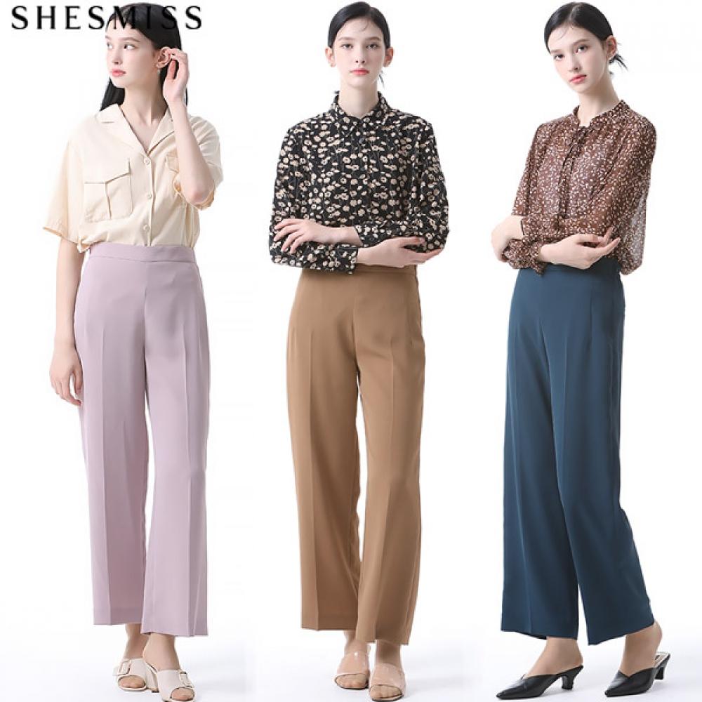 

[shs Miss] Half Banding Drape Wide Pants Teal Green (TG)/55