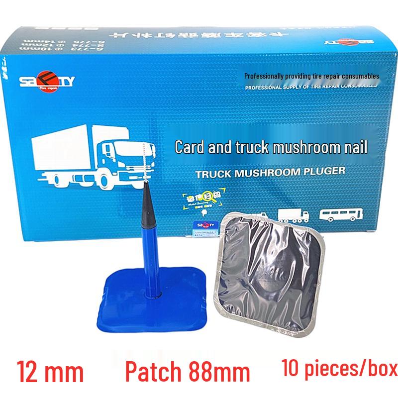 Mushroom Nail Tire Repair Plug & Patch Set for Vacuum Tires (3mm, 4.5mm, 6mm)