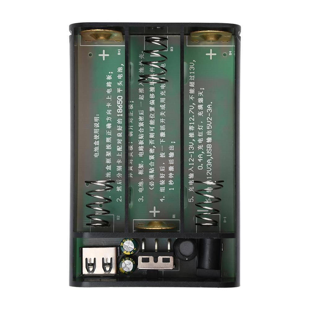 

DC5V 12V UPS 3 Sections 18650 Lithium Battery Welding Free Power Box Optical Cat Router Uninterruptible Power Box DC5521