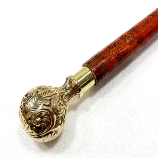 

Антикварный стиль Викторианский Винтажный Дизайнерская Латунная Ручка Трость Деревянная Трость M аэро