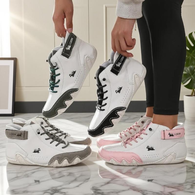 High Top Shoes for Women Spring Autumn Fashion Breath Casual Loafers Anti Slip Soft Sole Comfort Versatil Couple's Bare Boots