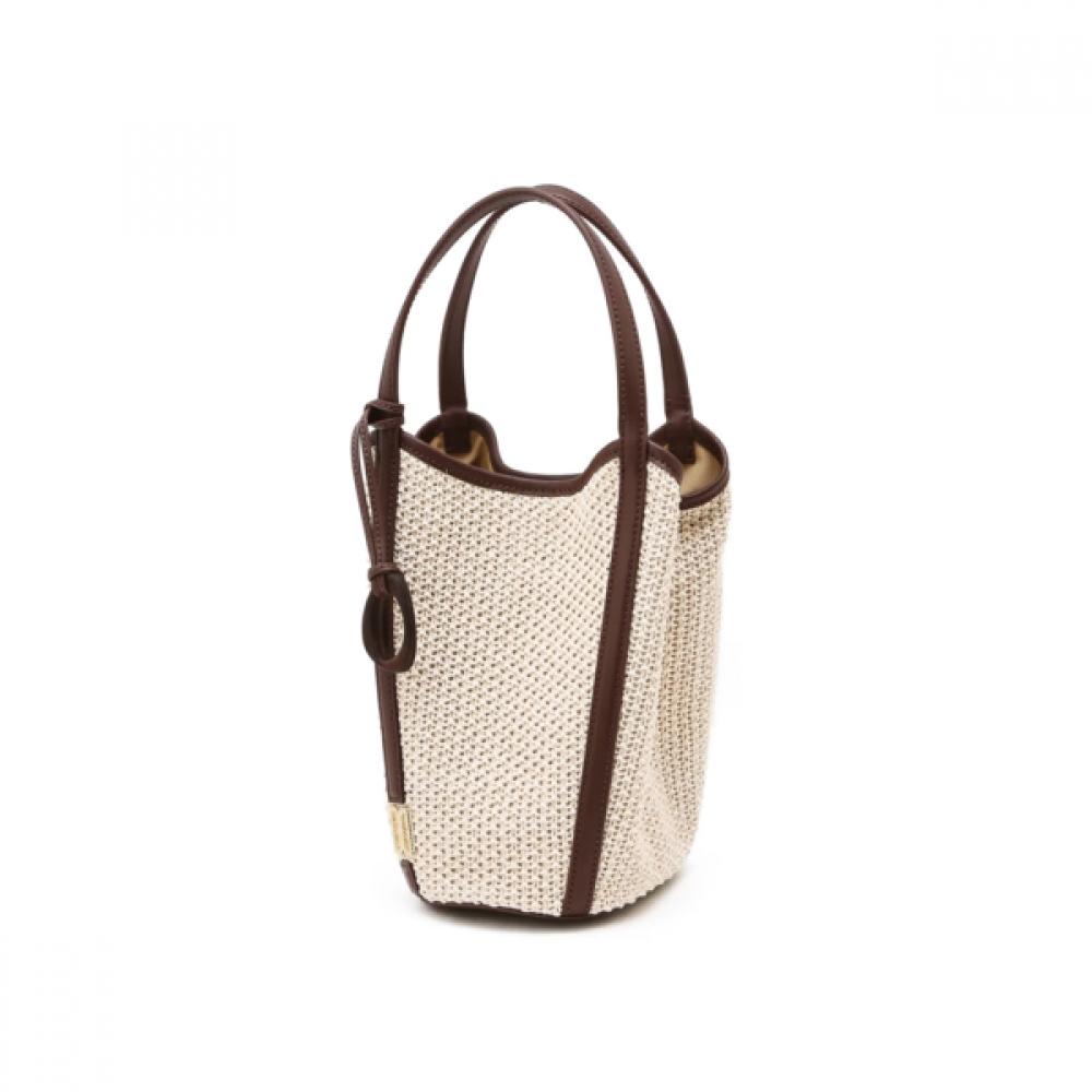 Daks Ivory Raffia Tote And Shoulder Bag Dcba6e103iv