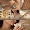 Fashion Romantic 5 Petal Flower Pendant Necklace for Women Delicate Gold Color Floral Chain Perfect Valentine Jewelry Gift