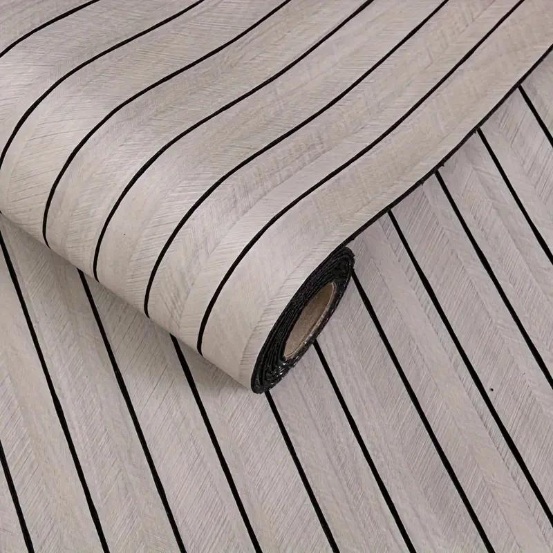 Moisture Resistant Suitable for Tenants Easy To Apply 3D Wood Grain Peel and Stick Wallpaper - Waterproof Removable Vinyl DIY