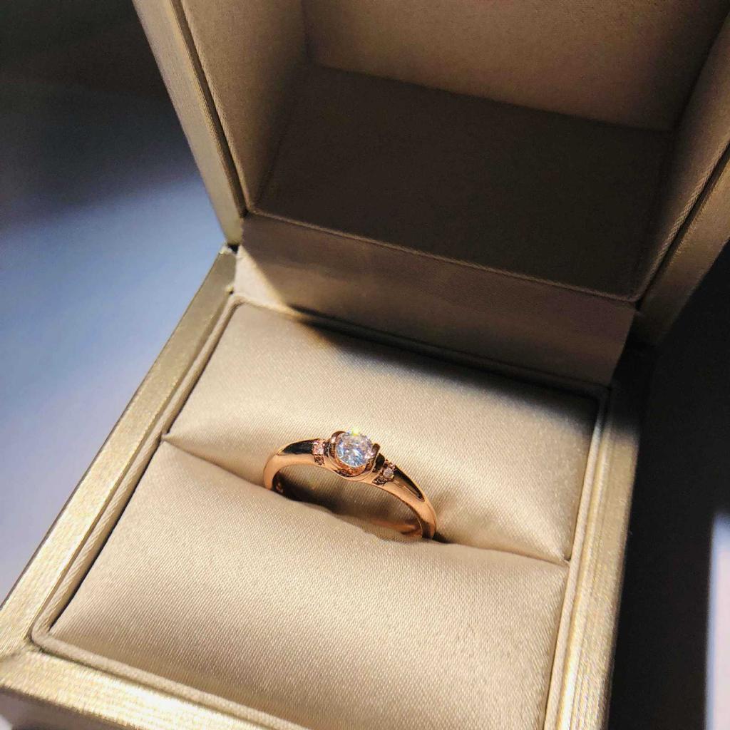 2019 Eco-Friendly Copper Austrian Zircon Petal Ring Women'S Wedding Ring Ring