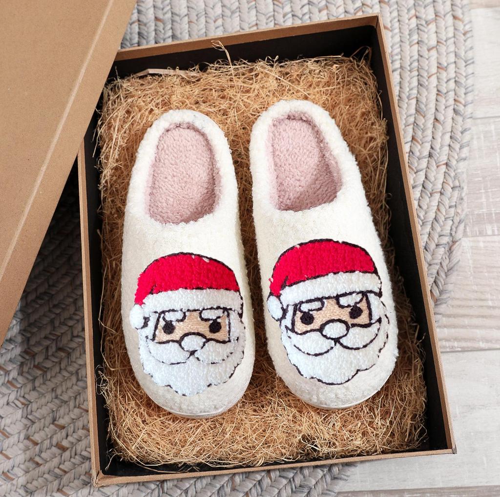 Christmas Grinch Cotton Slippers for Men & Women - Cozy Winter Furry Footwear