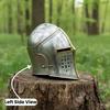 Medieval Knight Cross Helmet, Brass and Steel Barbuta Helmet, Crusader Templar Helmet, for LARP Cosplay, Renaissance Fair Gift