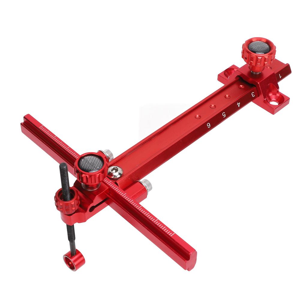 Archery Recurve Bow Sight Iron Adjustable T Shape Quick Release Archery Shooting Target Sight for Target Practice Red