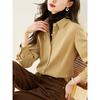 Thick Corduroy Shirt Women's Long-sleeved Winter Port Flavor Retro Loose Top Jacket Bottoming Shirt