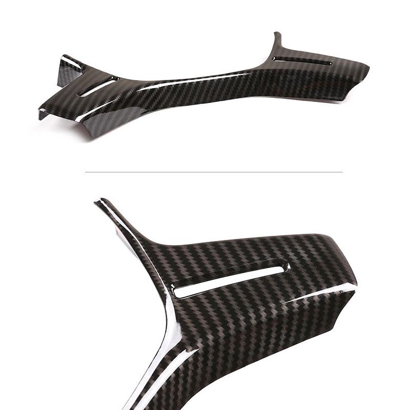 Car Styling Carbon Fiber Texture Steering Wheel Panel Frame Cover Trim For Mercedes Benz C E Class W204 W212 ML GL X166