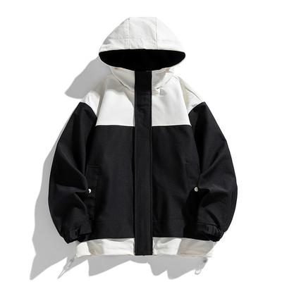 Frühling und Herbst gleicher Stil Farbabstimmung Outdoor trendige lockere modische Freizeitjacken für Männer und Frauen Kapuzenjacken für Männer und Frauen