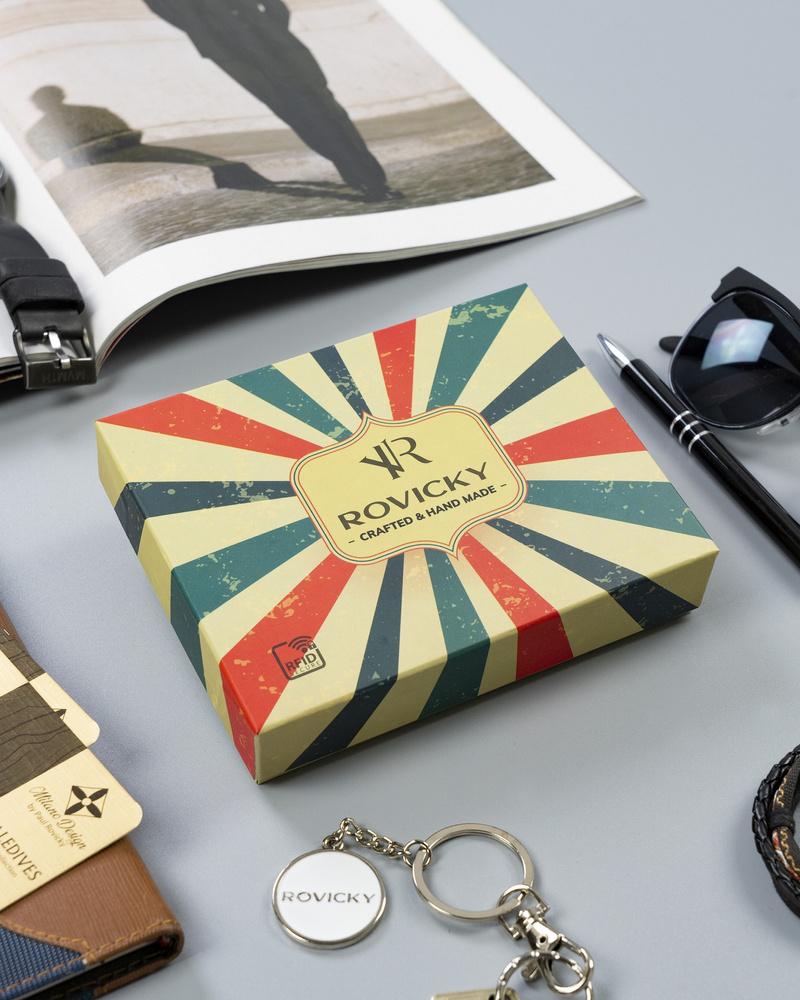Large retro wallet with two coin pockets - Rovicky