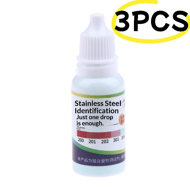 1/3/5Pcs Manganese Drugs Identifying Reagents Analysis Testing Solution 15ml 304/316 Stainless Steel Testing Solution